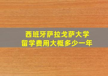 西班牙萨拉戈萨大学留学费用大概多少一年