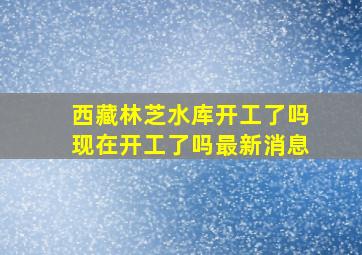 西藏林芝水库开工了吗现在开工了吗最新消息