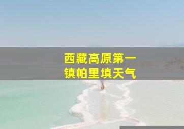 西藏高原第一镇帕里填天气