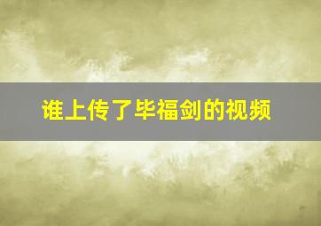 谁上传了毕福剑的视频