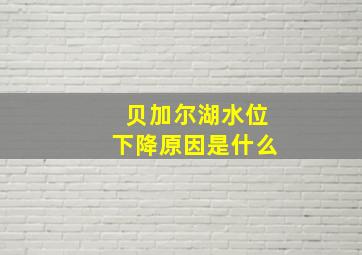 贝加尔湖水位下降原因是什么