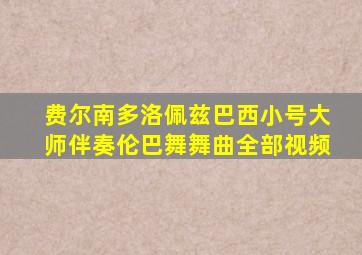 费尔南多洛佩兹巴西小号大师伴奏伦巴舞舞曲全部视频