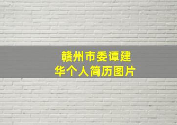 赣州市委谭建华个人简历图片