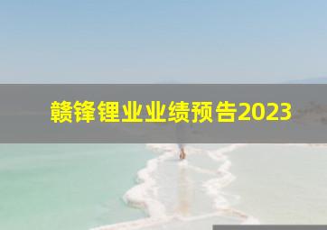 赣锋锂业业绩预告2023