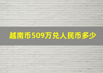 越南币509万兑人民币多少