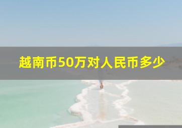 越南币50万对人民币多少