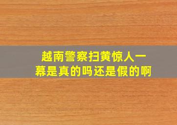 越南警察扫黄惊人一幕是真的吗还是假的啊