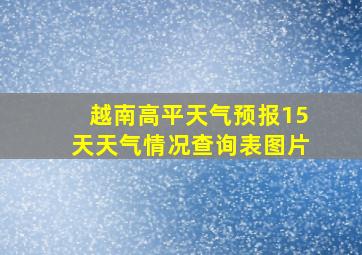 越南高平天气预报15天天气情况查询表图片