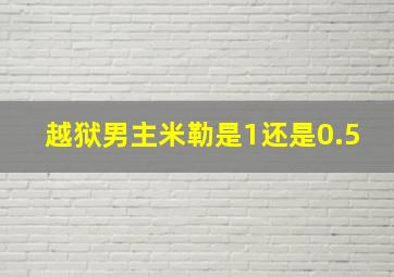 越狱男主米勒是1还是0.5