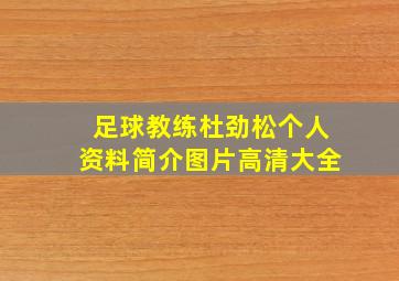 足球教练杜劲松个人资料简介图片高清大全