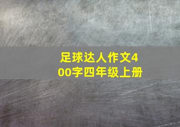 足球达人作文400字四年级上册