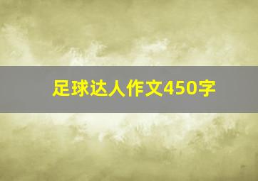 足球达人作文450字