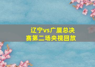 辽宁vs广厦总决赛第二场央视回放