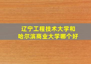 辽宁工程技术大学和哈尔滨商业大学哪个好