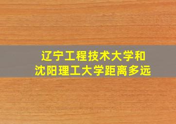 辽宁工程技术大学和沈阳理工大学距离多远