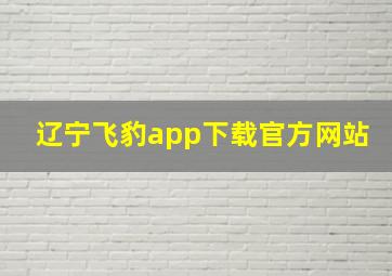 辽宁飞豹app下载官方网站