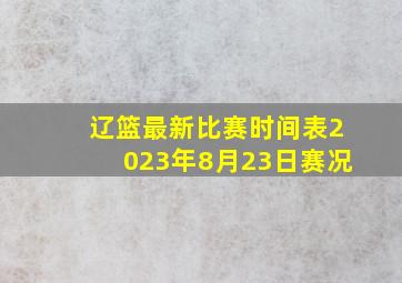 辽篮最新比赛时间表2023年8月23日赛况