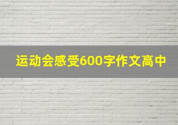 运动会感受600字作文高中