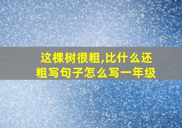 这棵树很粗,比什么还粗写句子怎么写一年级