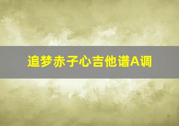 追梦赤子心吉他谱A调