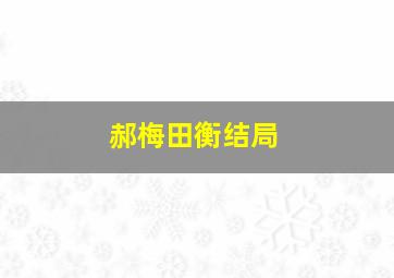 郝梅田衡结局