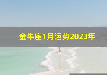 金牛座1月运势2023年