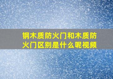 钢木质防火门和木质防火门区别是什么呢视频