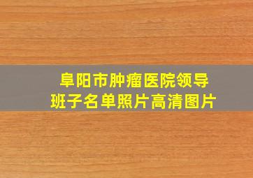 阜阳市肿瘤医院领导班子名单照片高清图片