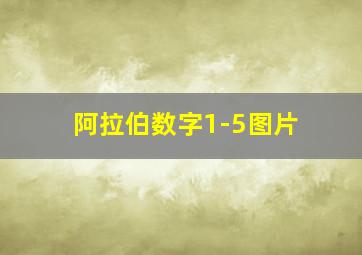 阿拉伯数字1-5图片