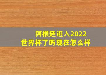 阿根廷进入2022世界杯了吗现在怎么样