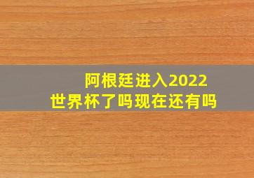 阿根廷进入2022世界杯了吗现在还有吗