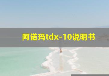 阿诺玛tdx-10说明书