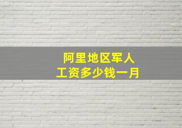 阿里地区军人工资多少钱一月