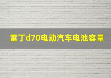 雷丁d70电动汽车电池容量