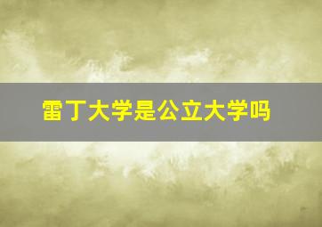 雷丁大学是公立大学吗