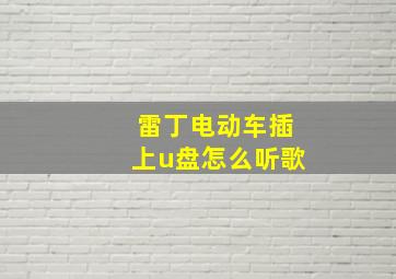 雷丁电动车插上u盘怎么听歌