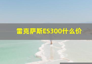 雷克萨斯ES300什么价