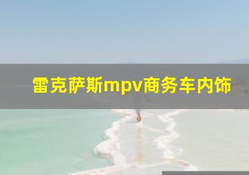 雷克萨斯mpv商务车内饰