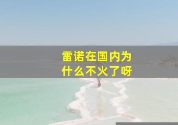 雷诺在国内为什么不火了呀