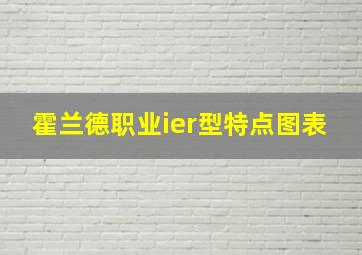 霍兰德职业ier型特点图表