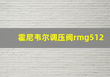 霍尼韦尔调压阀rmg512