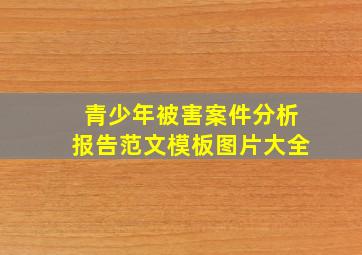 青少年被害案件分析报告范文模板图片大全