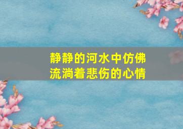 静静的河水中仿佛流淌着悲伤的心情