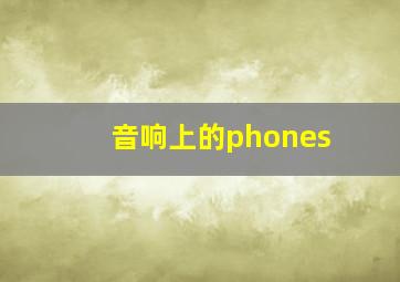 音响上的phones