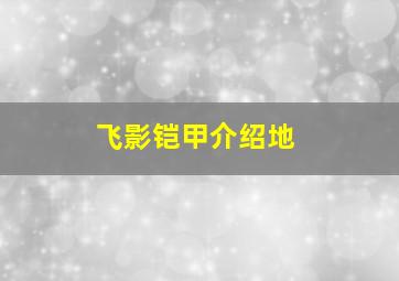 飞影铠甲介绍地