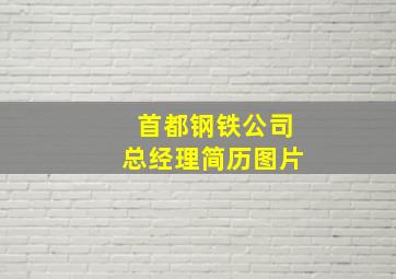 首都钢铁公司总经理简历图片