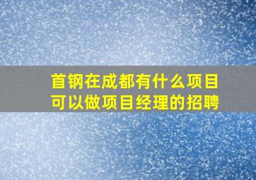 首钢在成都有什么项目可以做项目经理的招聘