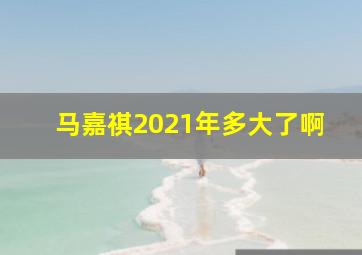 马嘉祺2021年多大了啊