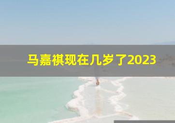 马嘉祺现在几岁了2023