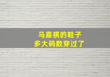 马嘉祺的鞋子多大码数穿过了